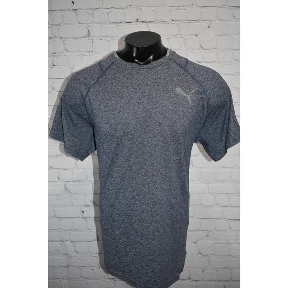Puma Shirt Mens Size XL Gym Workout Blue Polyester Blend Athletic - Picture 2 of 5